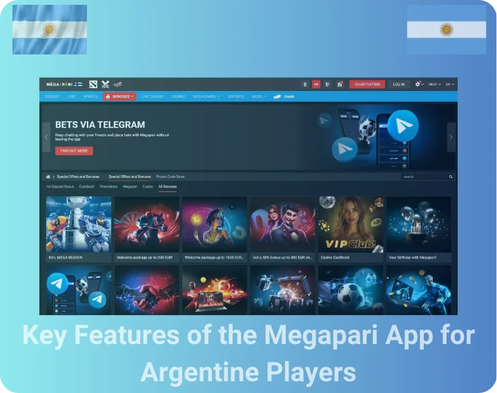 Key Features of the Megapari App for Argentine Players