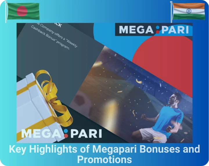 Основные моменты бонусов и акций Megapari